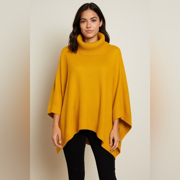 laurel grey Sweaters - Mustard Sweater Poncho